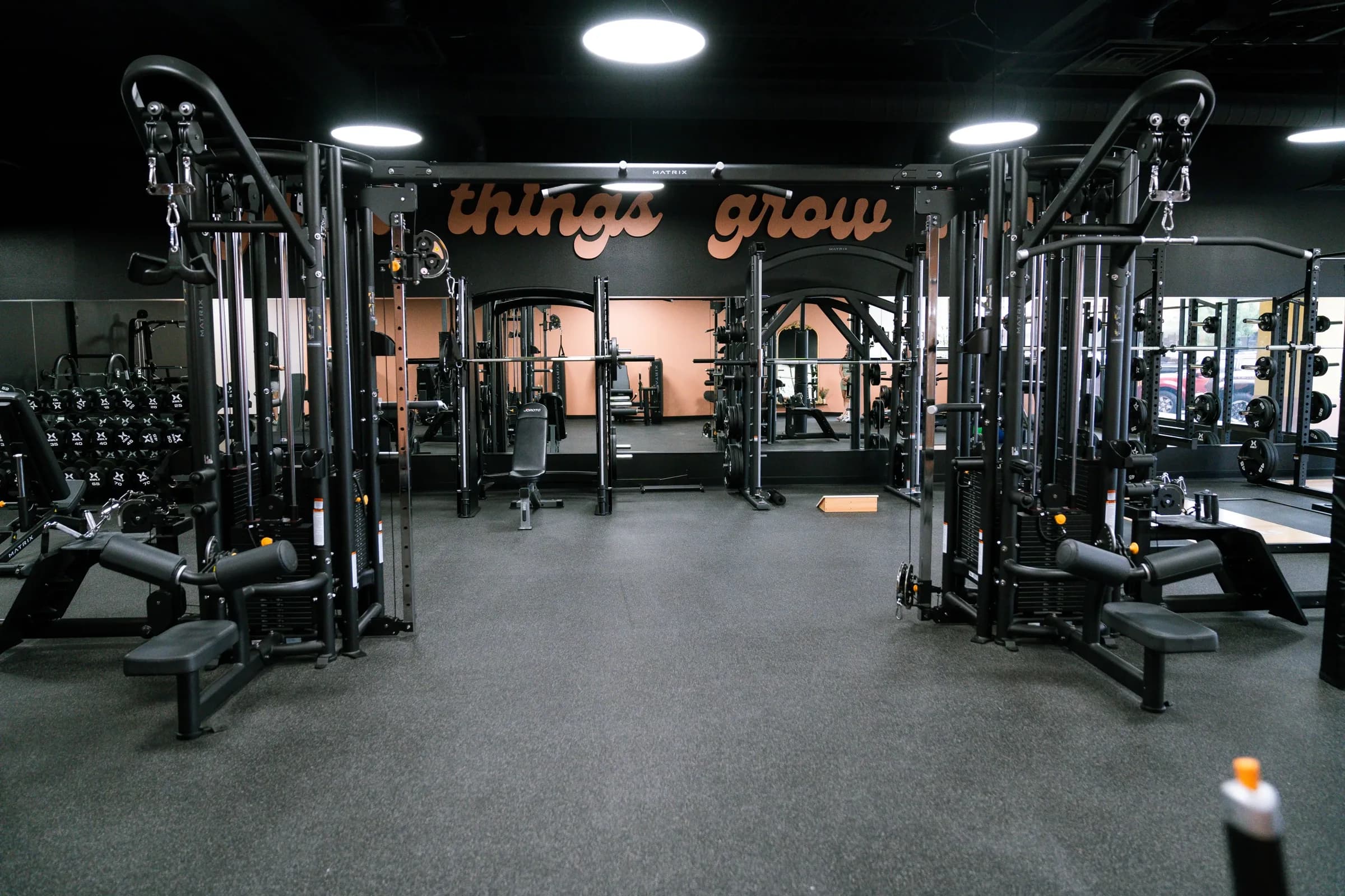 The Peaches Fitness Club training floor
